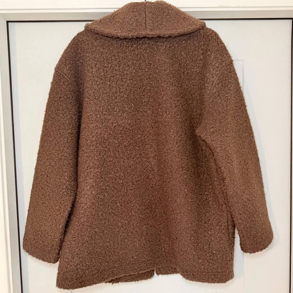 Madewell Pebbled Faux Shearling Shawl Collar Coat – Size M | Cozy Cottage - Picture 7 of 15